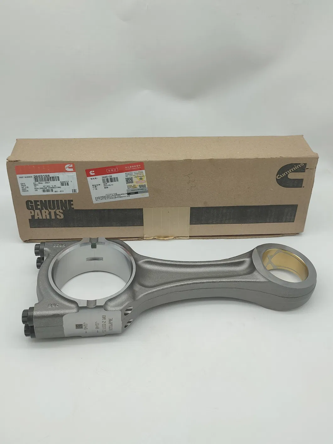 3689108 X15 Qsx15 Isx Connecting Rod Injector Disele Engine Gasket Lubricating Oil Pump Crankshaft Fuel Gasket Bearing Liner Piston Thermostat Rod for Cummins